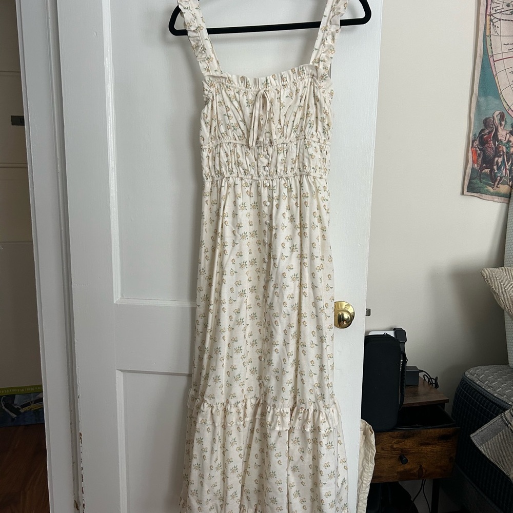 Neuflora Malia Floral Cream Maxi Dress